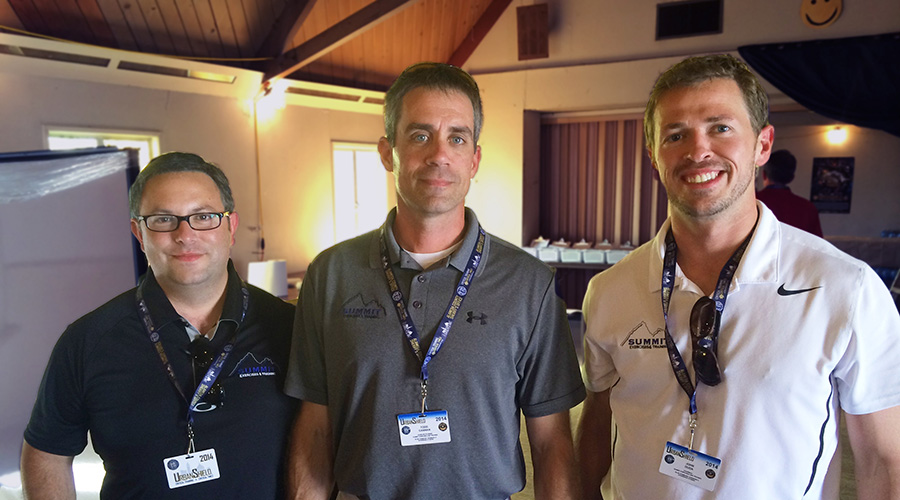 From left, Ron Crane, Todd Cannan, and John Duda at conference