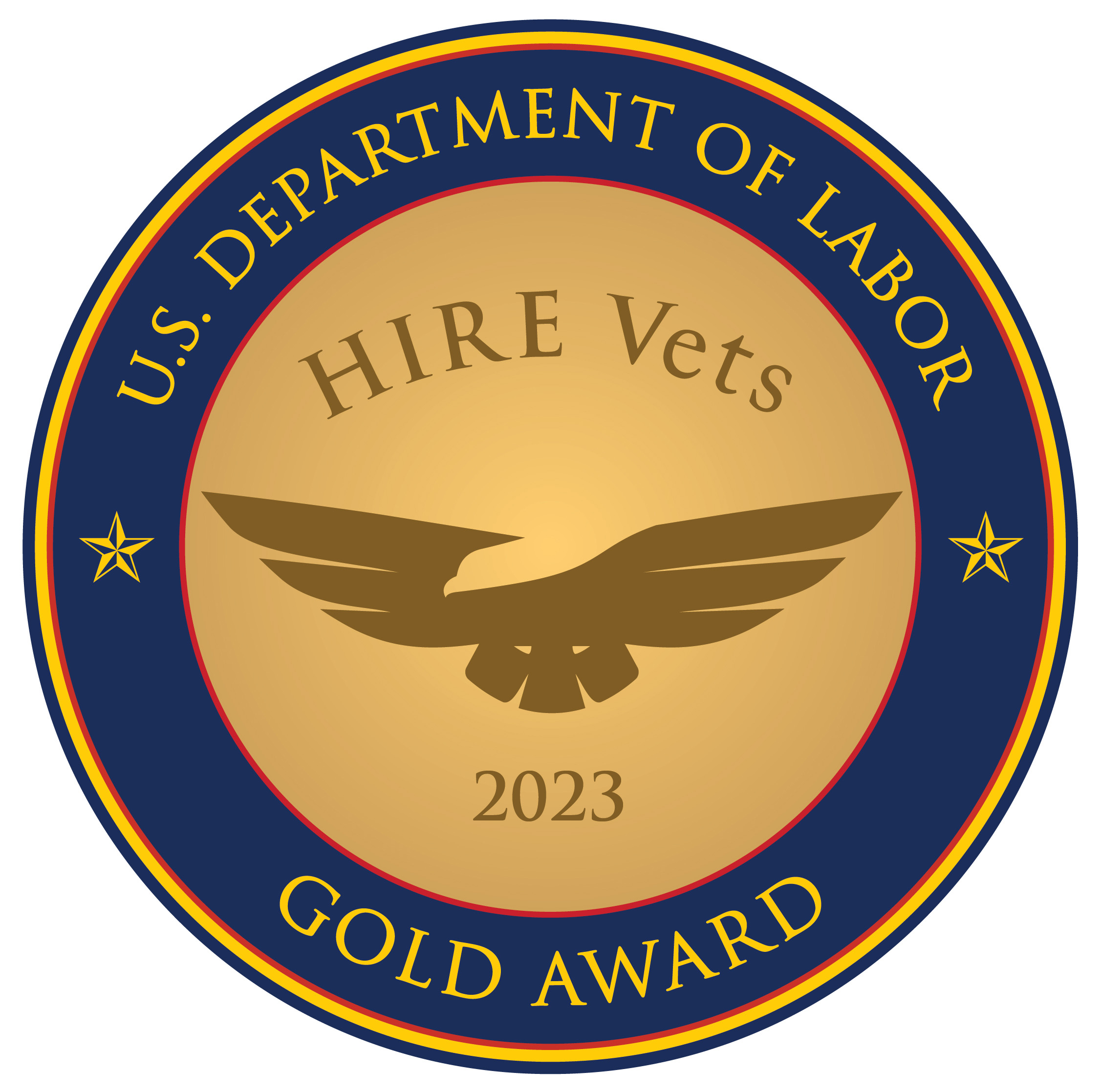 HIRE Vets Medallion Gold Award 2023