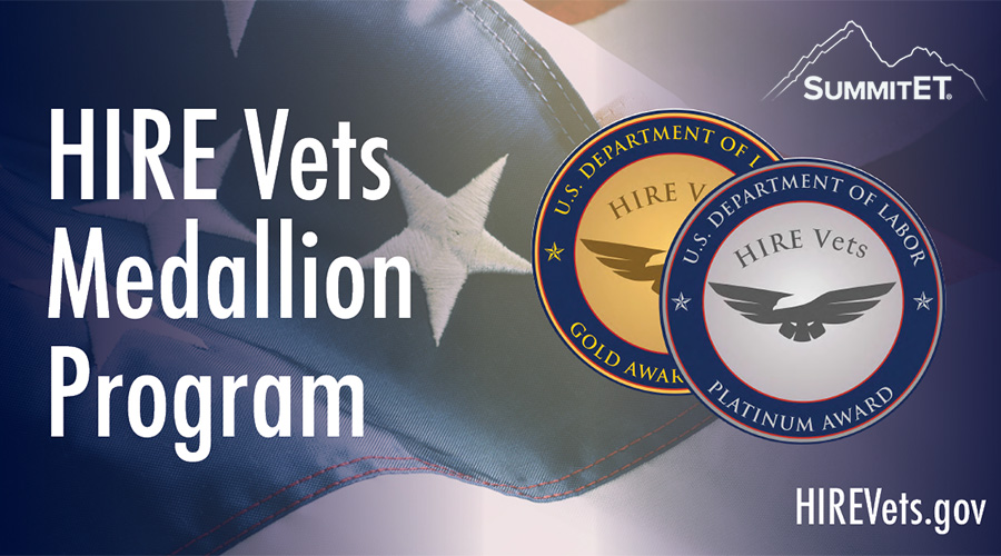 SummitET Receives 2024 HIRE Vets Medallion Award from the U.S. Department of Labor