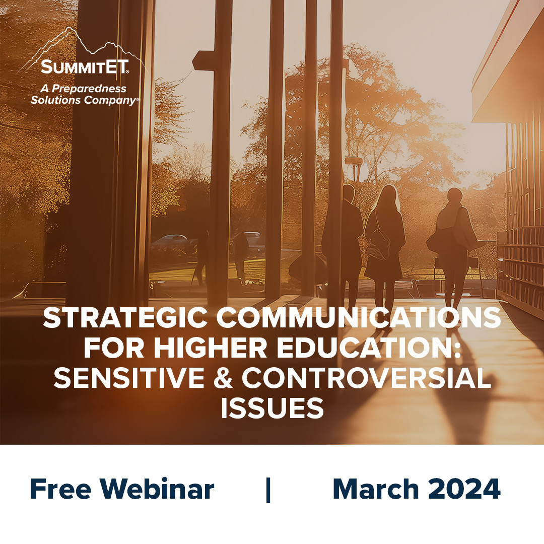 Crisis Communications for Universities Webinar