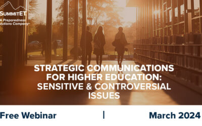 SummitET to Offer Free Strategic Communications Webinar to Empower Institutions of Higher Education to Navigate Sensitive and Controversial Issues