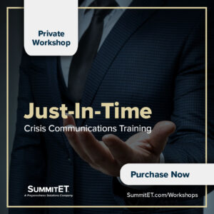 just in time crisis communications training